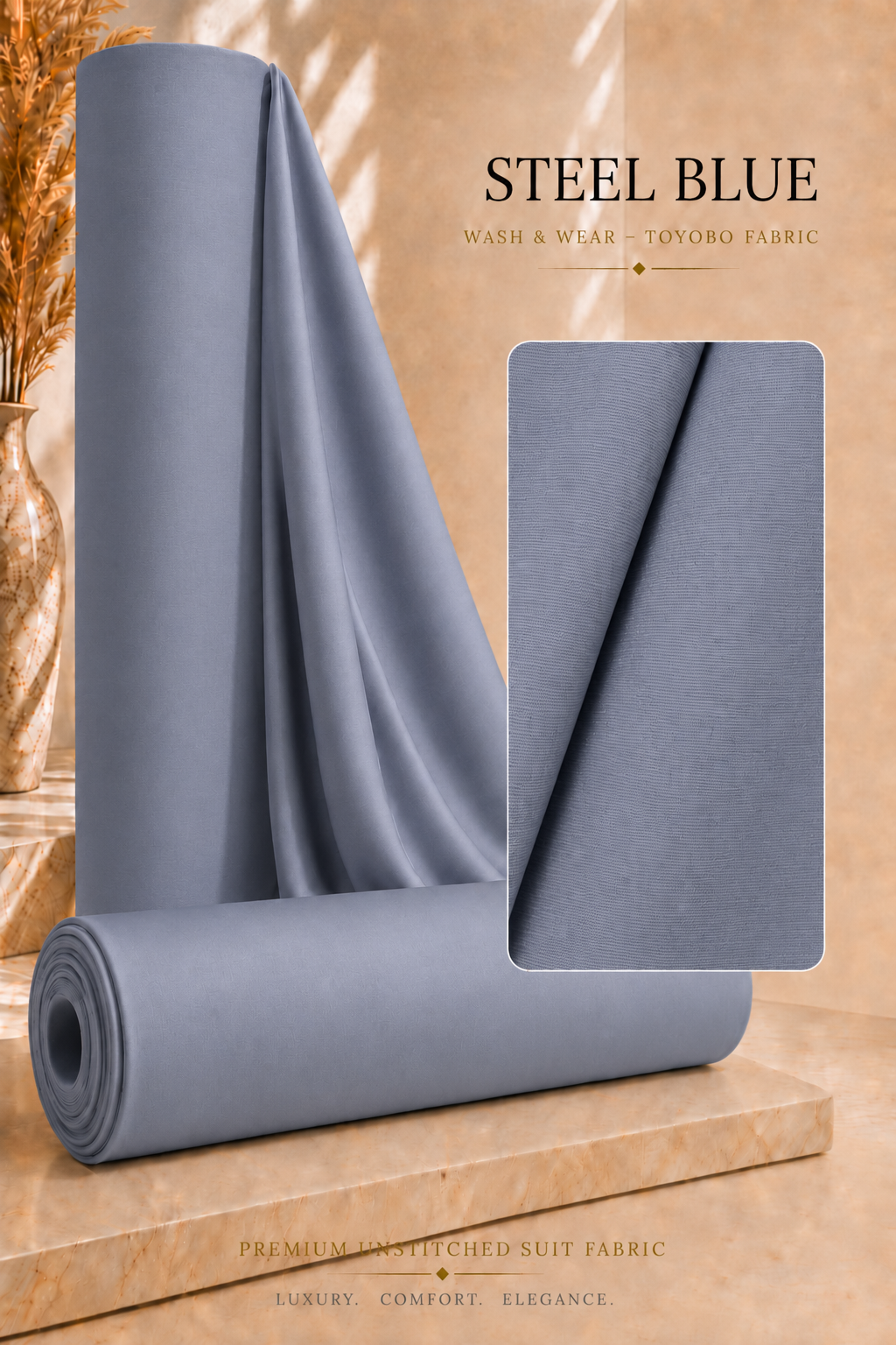 STEEL BLUE WASH & WEAR LINING TOYOBO - MFUFWWT210 — image 1