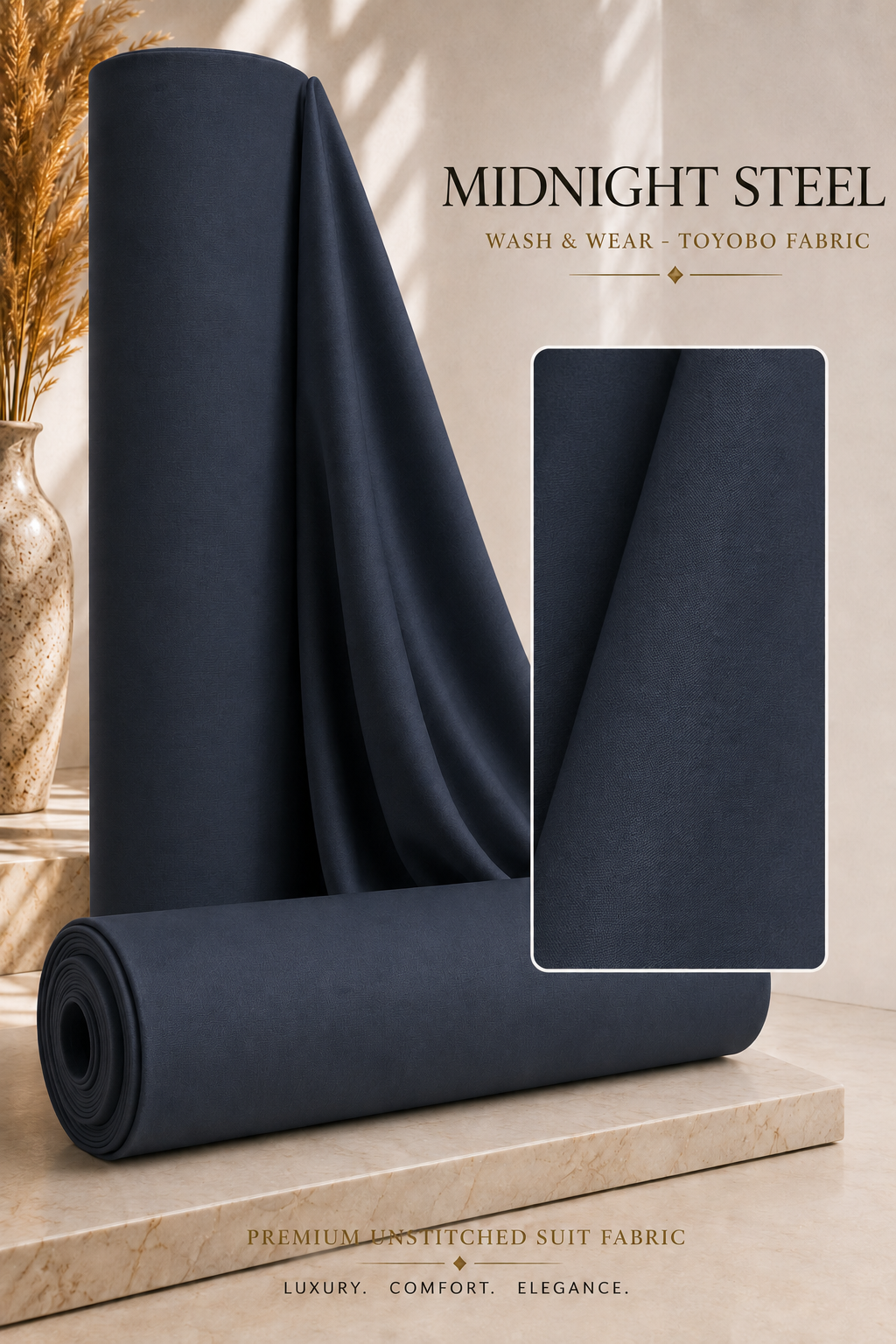 SLATE BLUE WASH & WEAR SUMMER TOYOBO - MFUFWWT413 — image 1