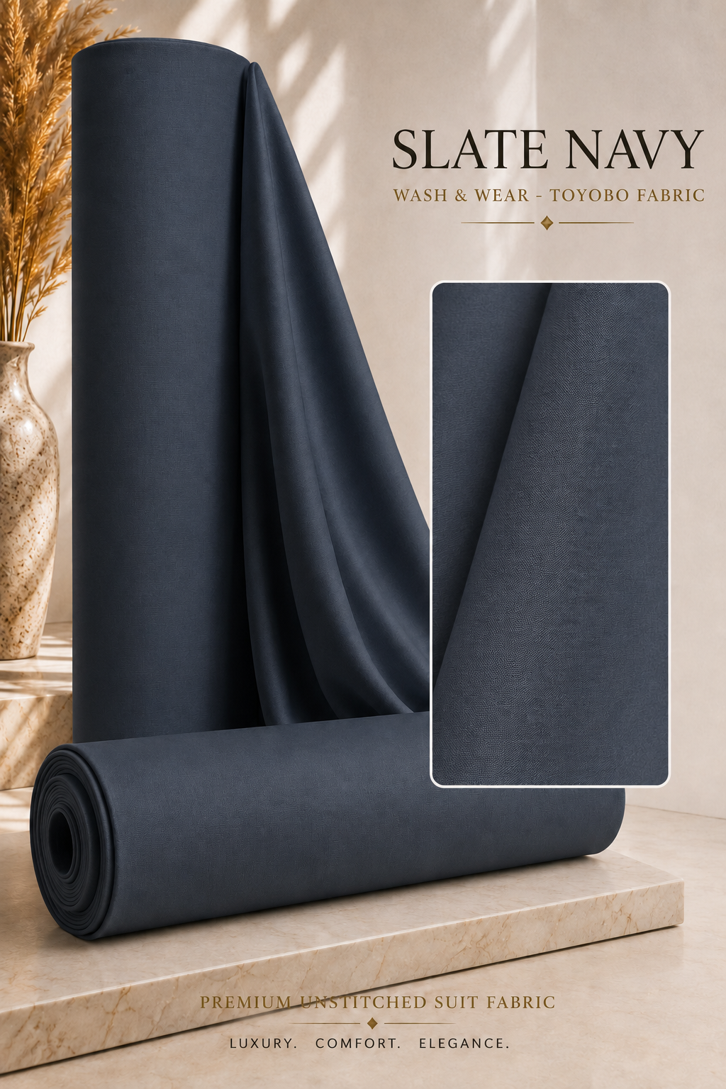 MIDNIGHT BLUE WASH & WEAR ARABIC TOYOBO - MFUFWWT315 — image 1