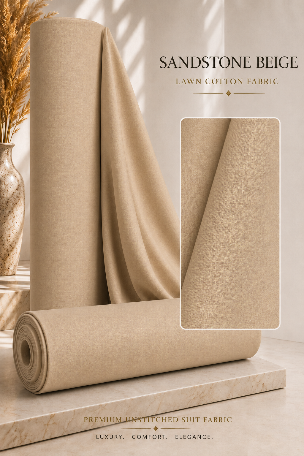 SOFT TAUPE LAWN COTTON - MFUFLC01 — image 1