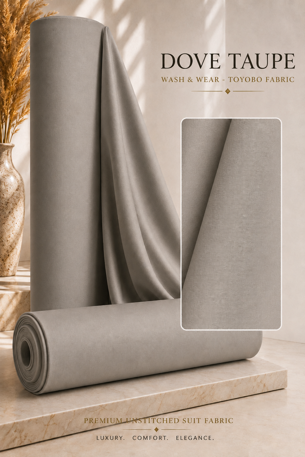 SOFT KHAKI WASH & WEAR SUMMER TOYOBO - MFUFWWT403 — image 1
