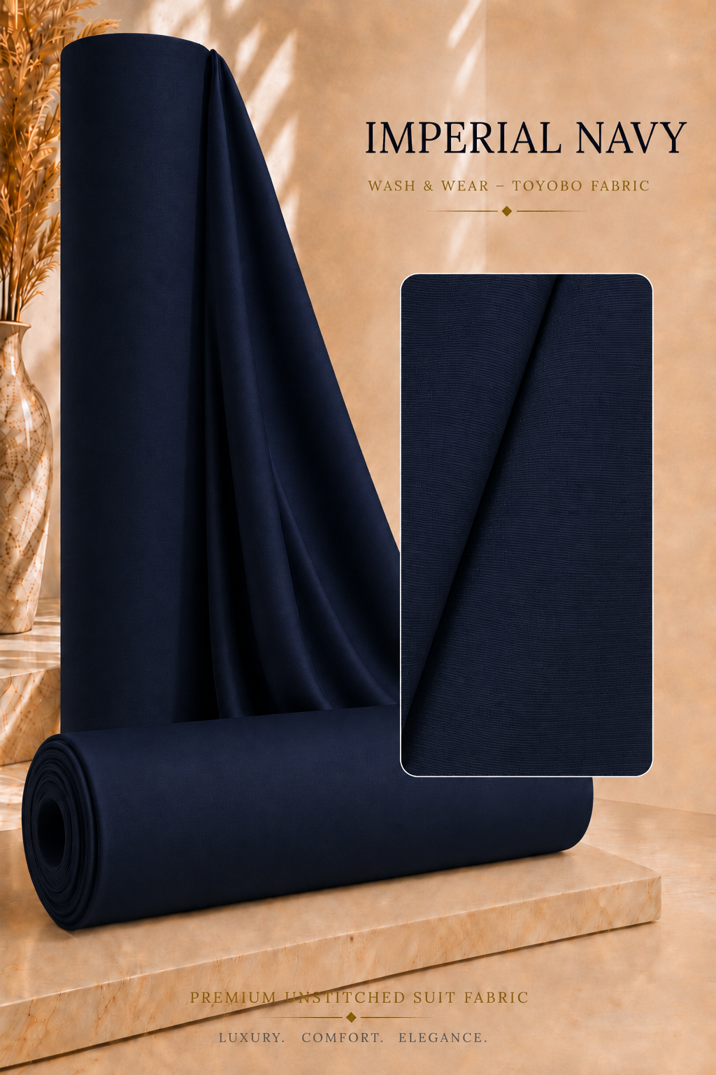 DEEP NAVY WASH & WEAR LINING TOYOBO - MFUFWWT203 — image 1