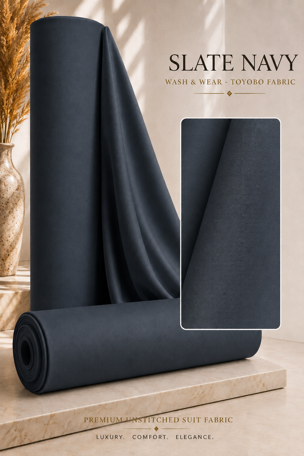DARK CHARCOAL WASH & WEAR SUMMER TOYOBO - MFUFWWT408 — image 1