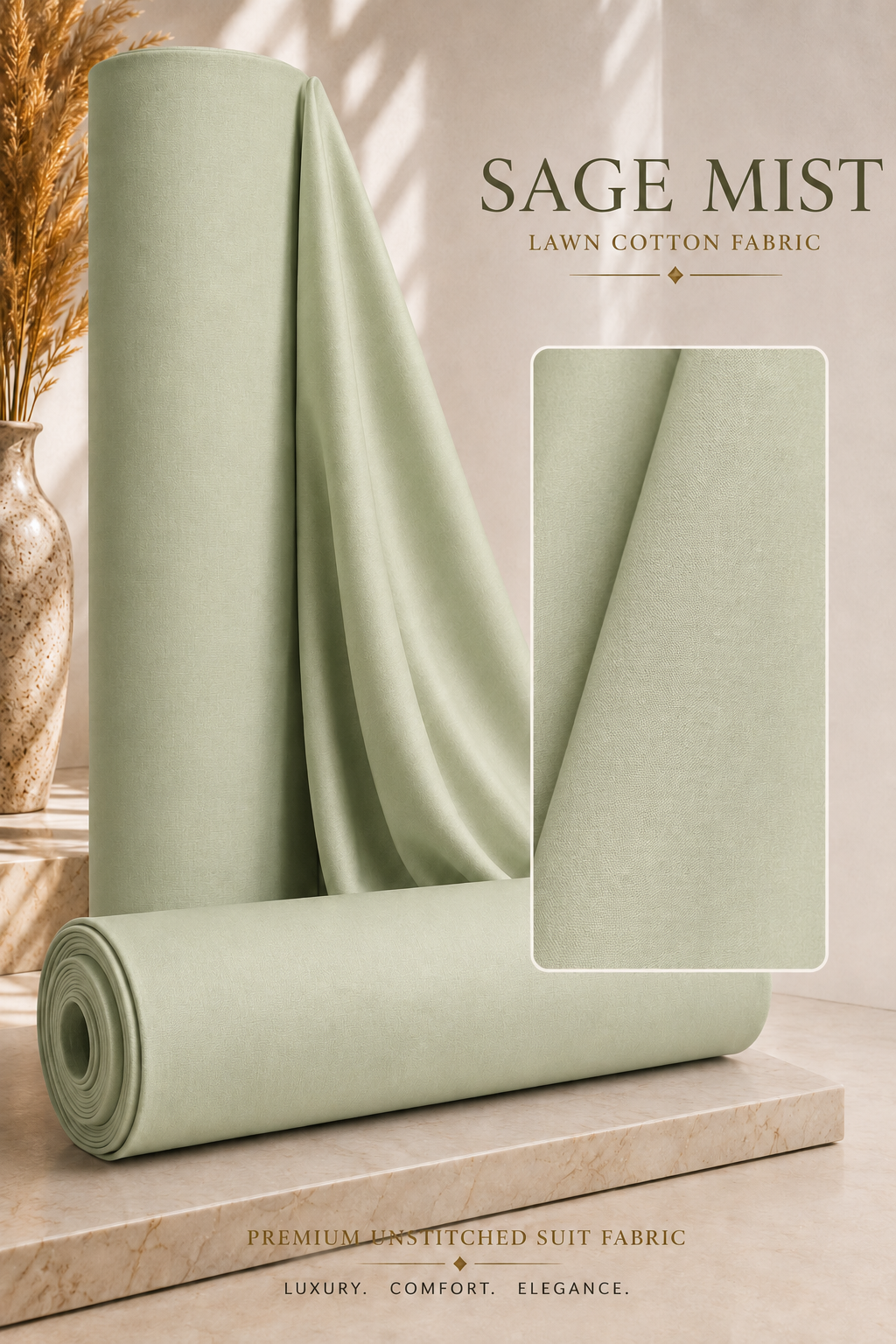 BEIGE LAWN COTTON - MFUFLC09 — image 1