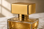 Mark Fashion Signature Perfume — luxury fragrance product photo, Gold cap detail